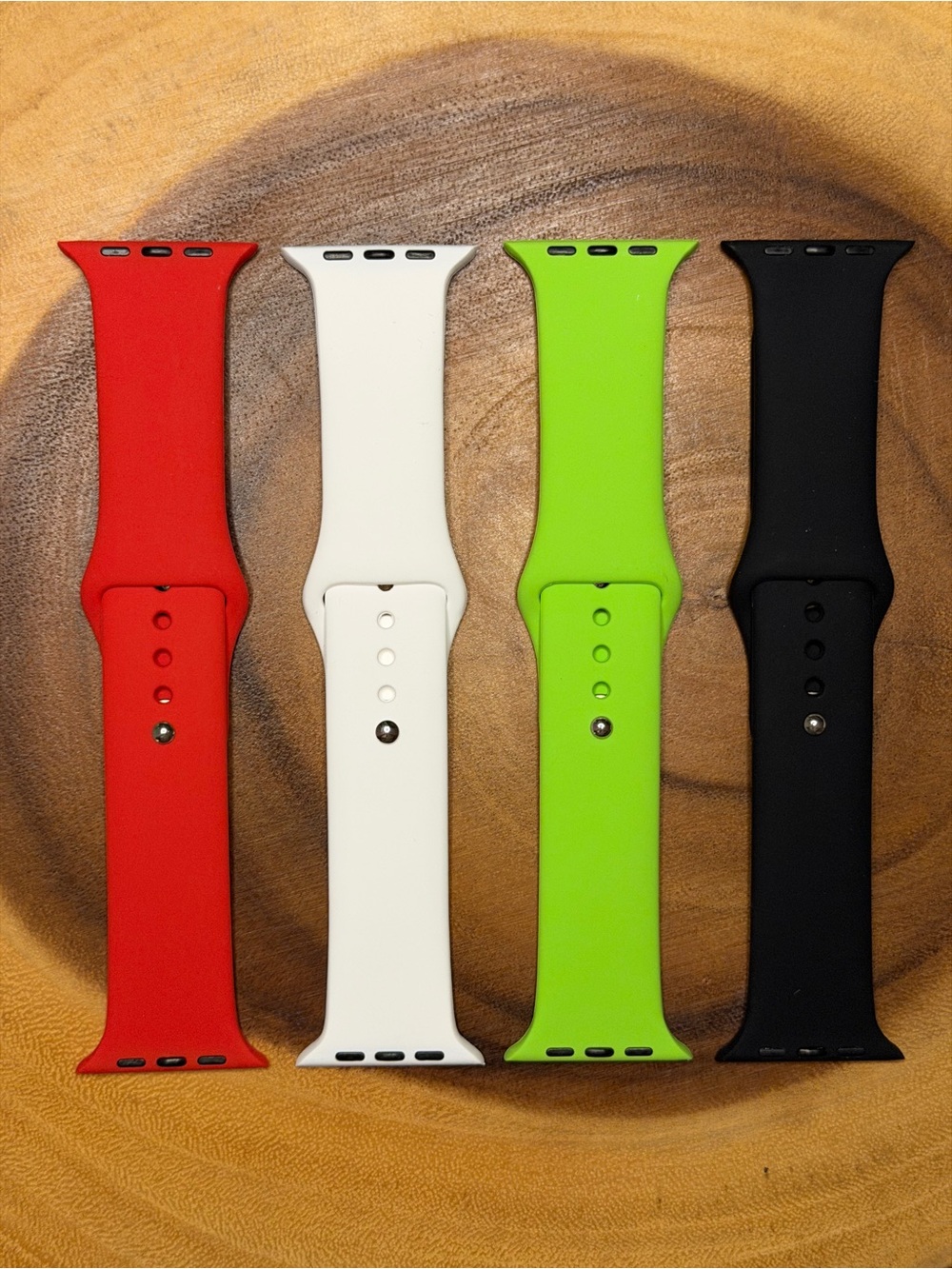 Apple Watch Band Bundle (Red, White, Green, Black) (42mm-45mm) (M/L)
